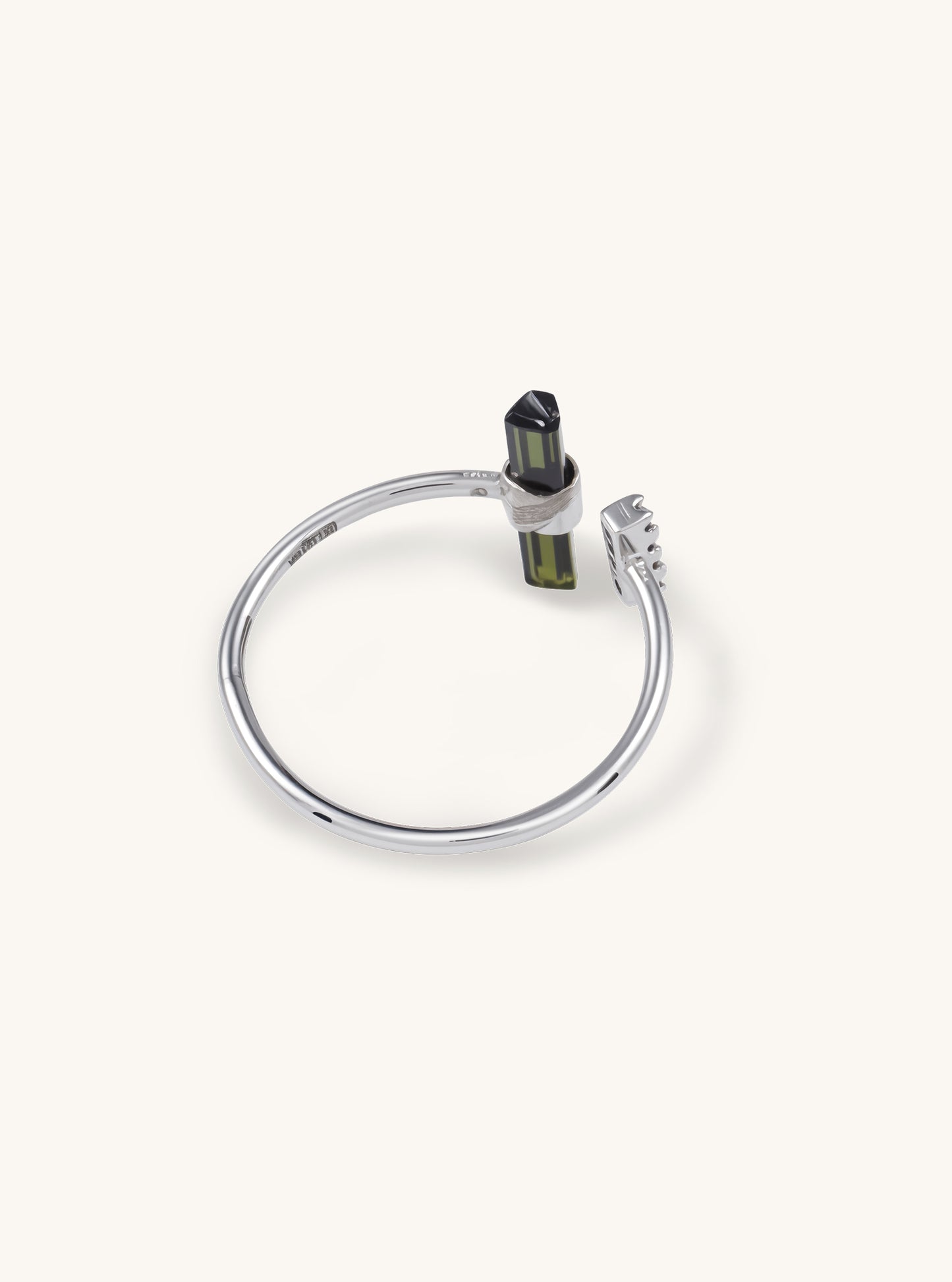 Whisper Tourmaline Green Bar Ring