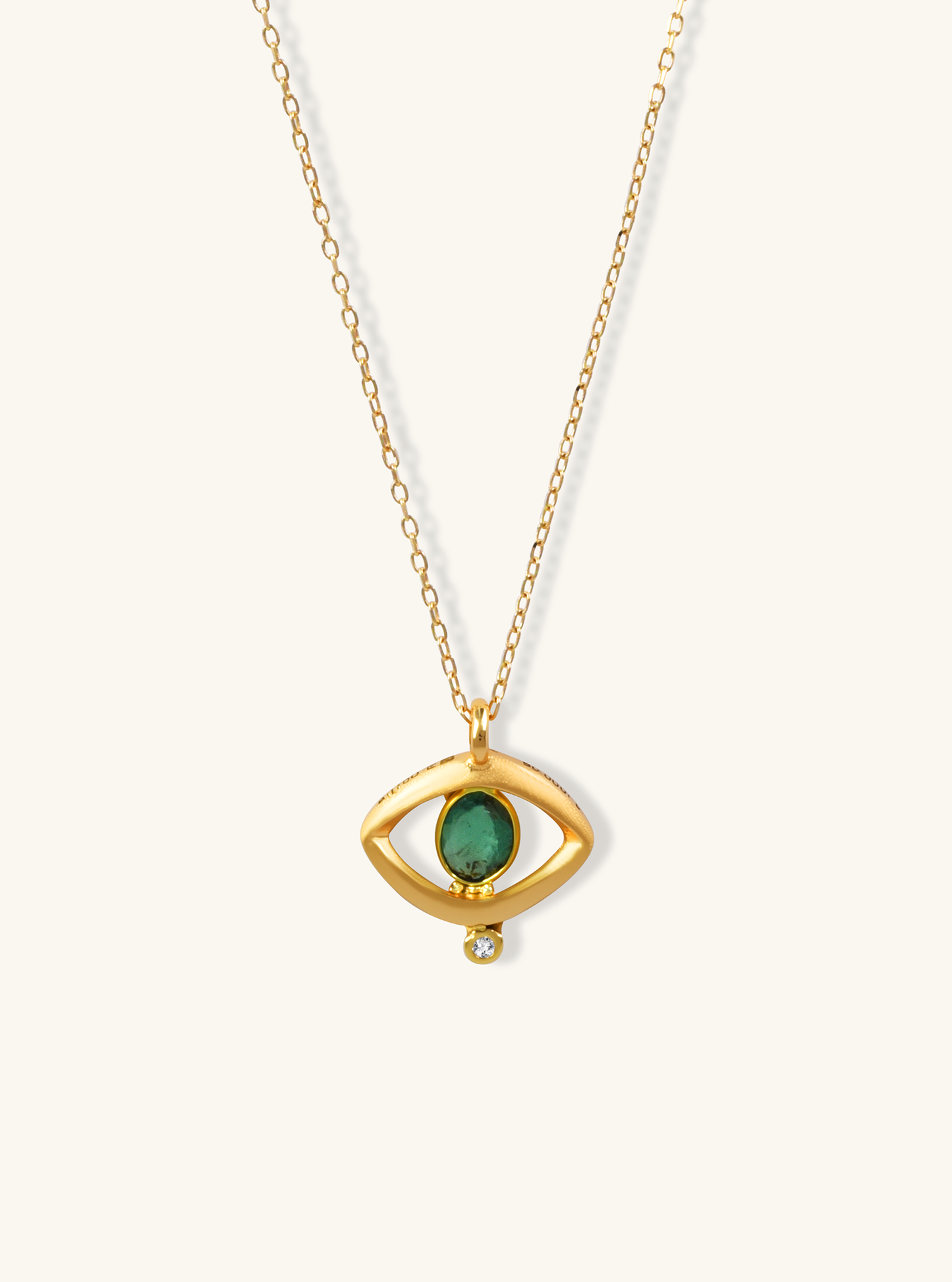 18K Gold Emerald with Diamond