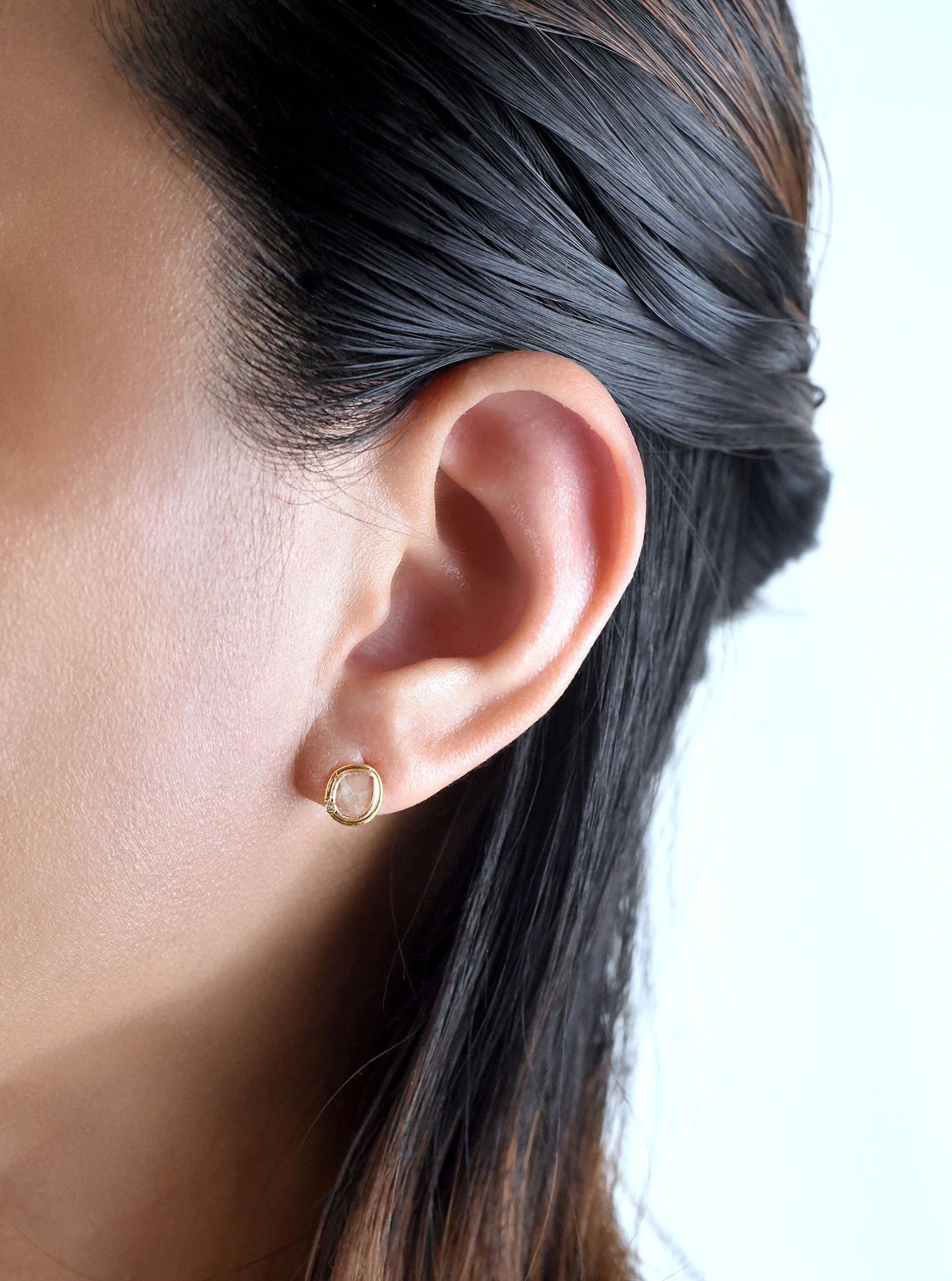 Celeste Diamond Slice Earrings