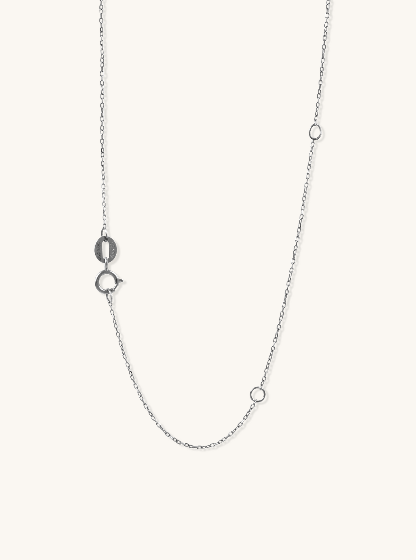 18K Solid White Gold Natural Salt And Pepper Diamond Necklace