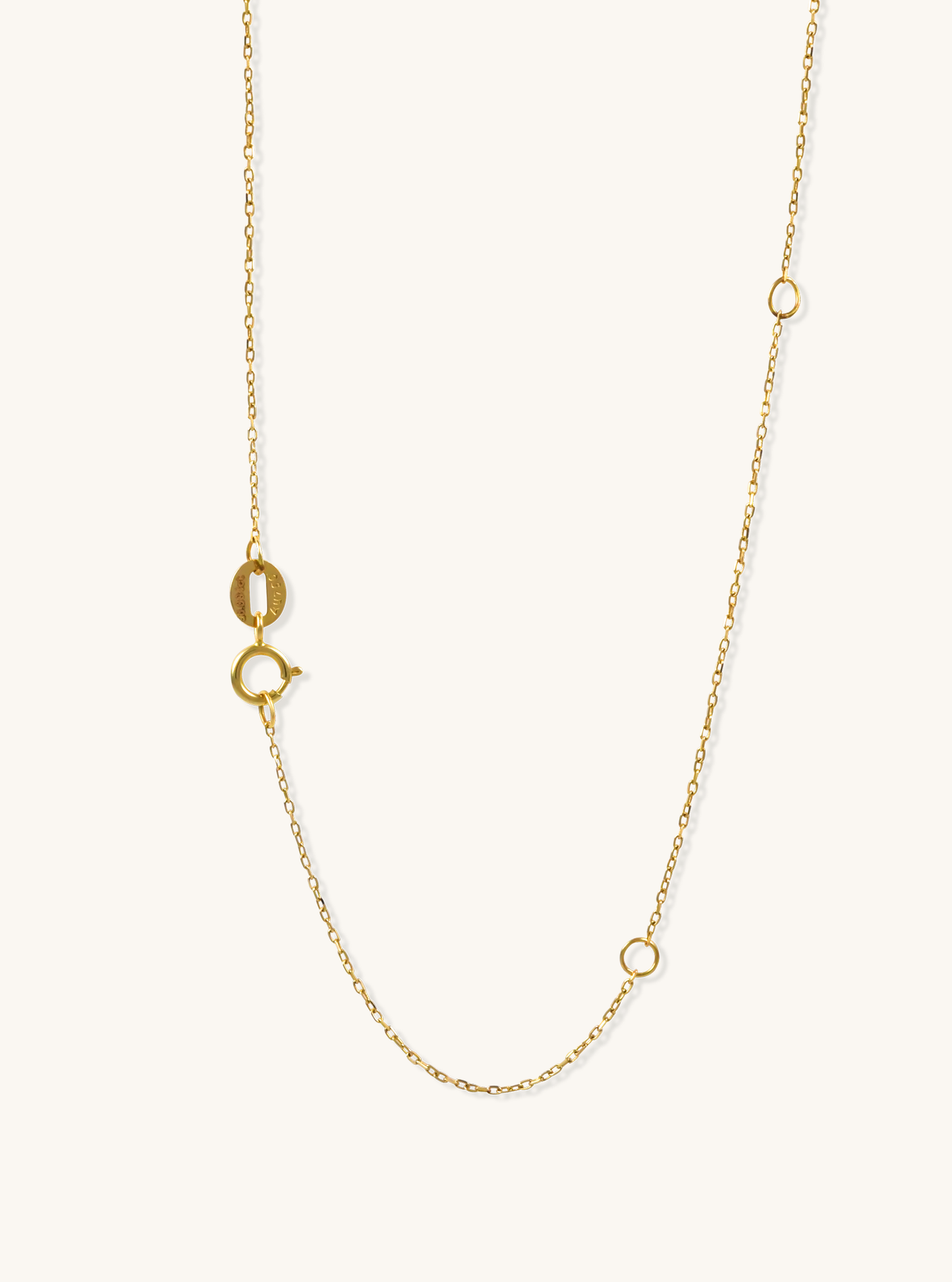 18k Gold Initial Disc with Diamond Charm Necklace