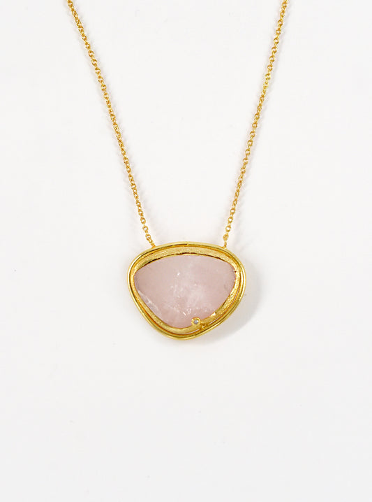 Natural Gemstone Kidney Shaped Necklace