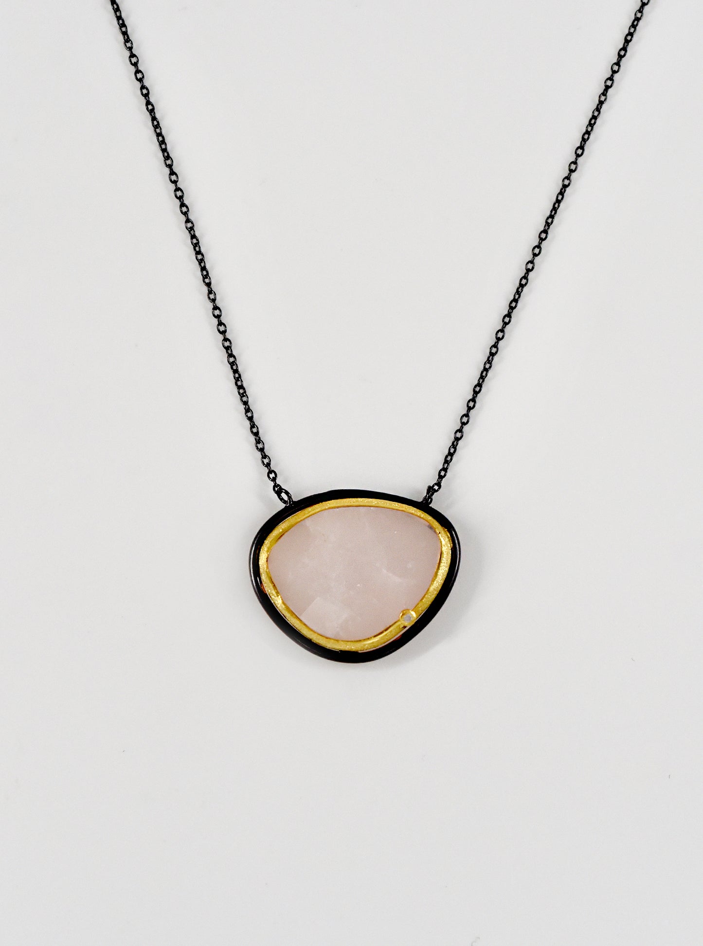 Natural Gemstone Kidney Shaped Necklace