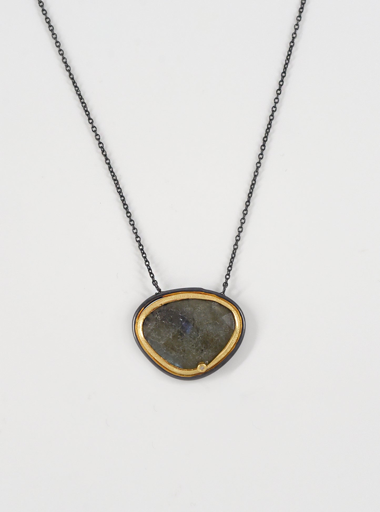 Natural Gemstone Kidney Shaped Necklace