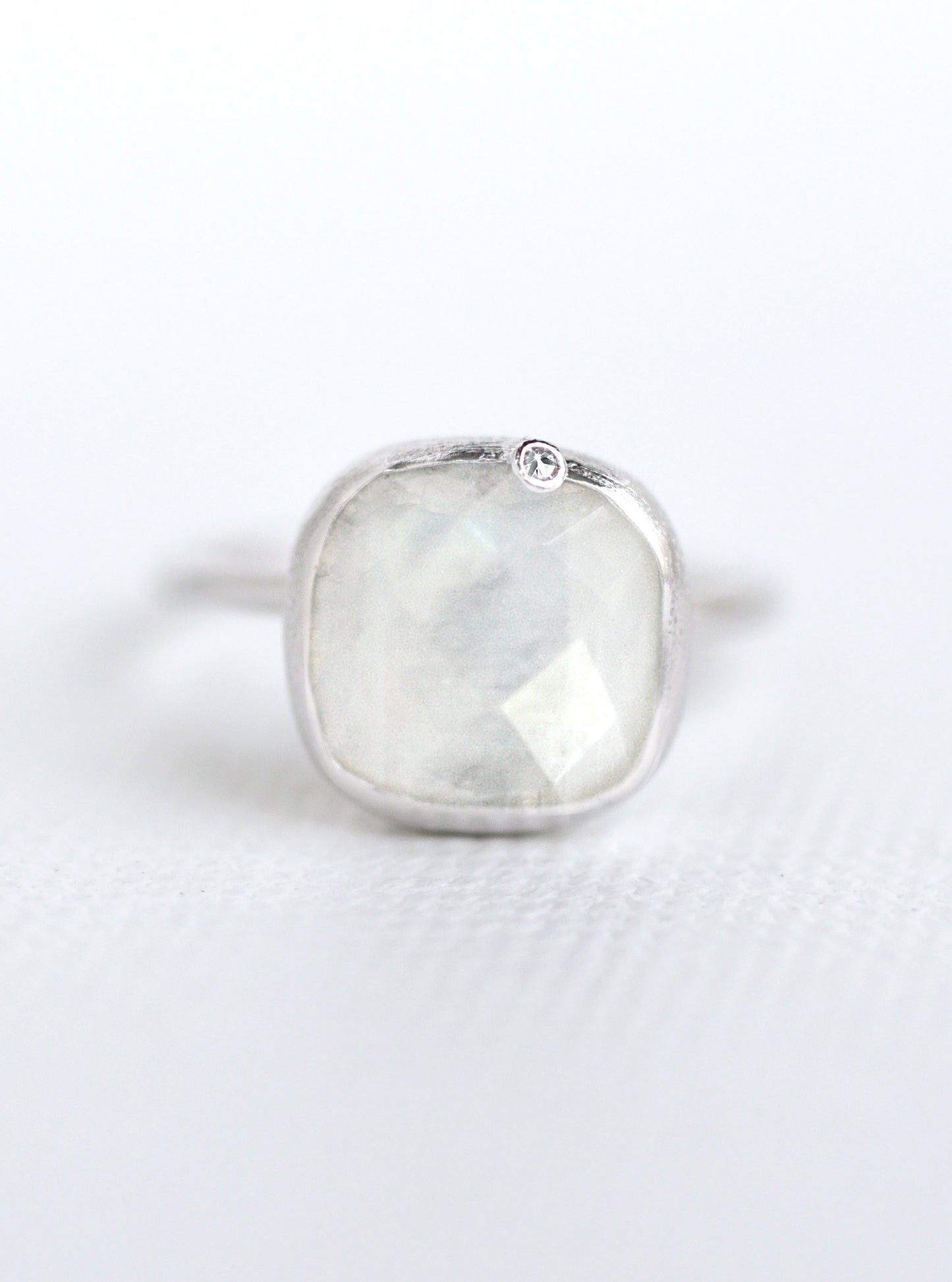Handcrafted Gemstone Ring with Diamond