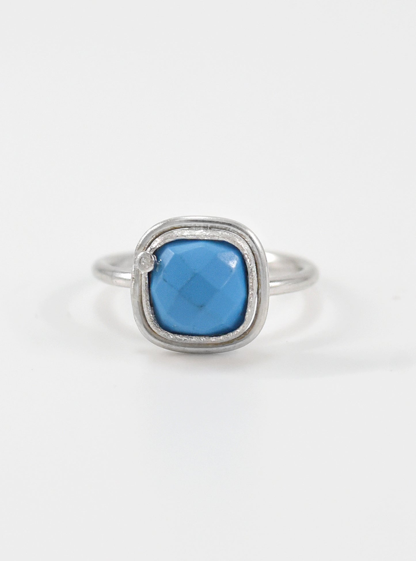 Handcrafted Gemstone Ring with Diamond
