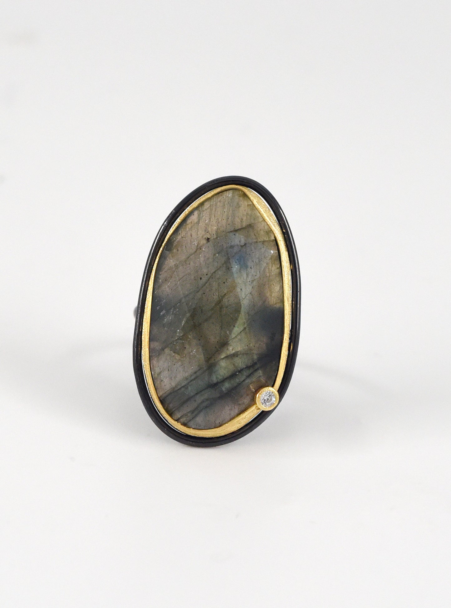 Mystic Large Gemstone Adjustable Ring