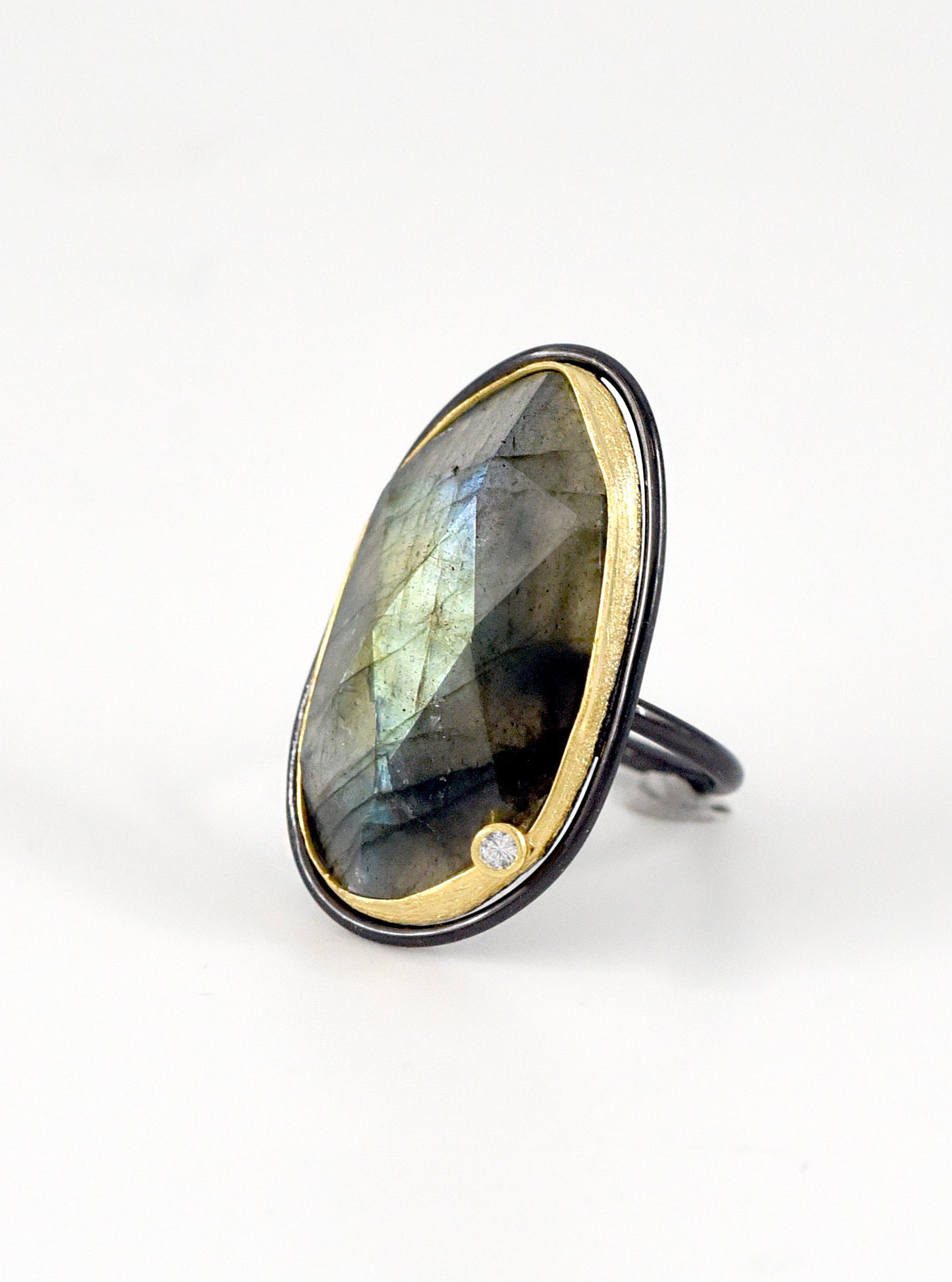 Mystic Large Gemstone Adjustable Ring