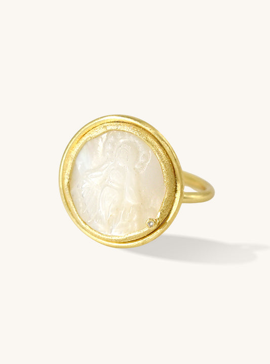 Virgin Mary Craved
Mother of Pearl Ring