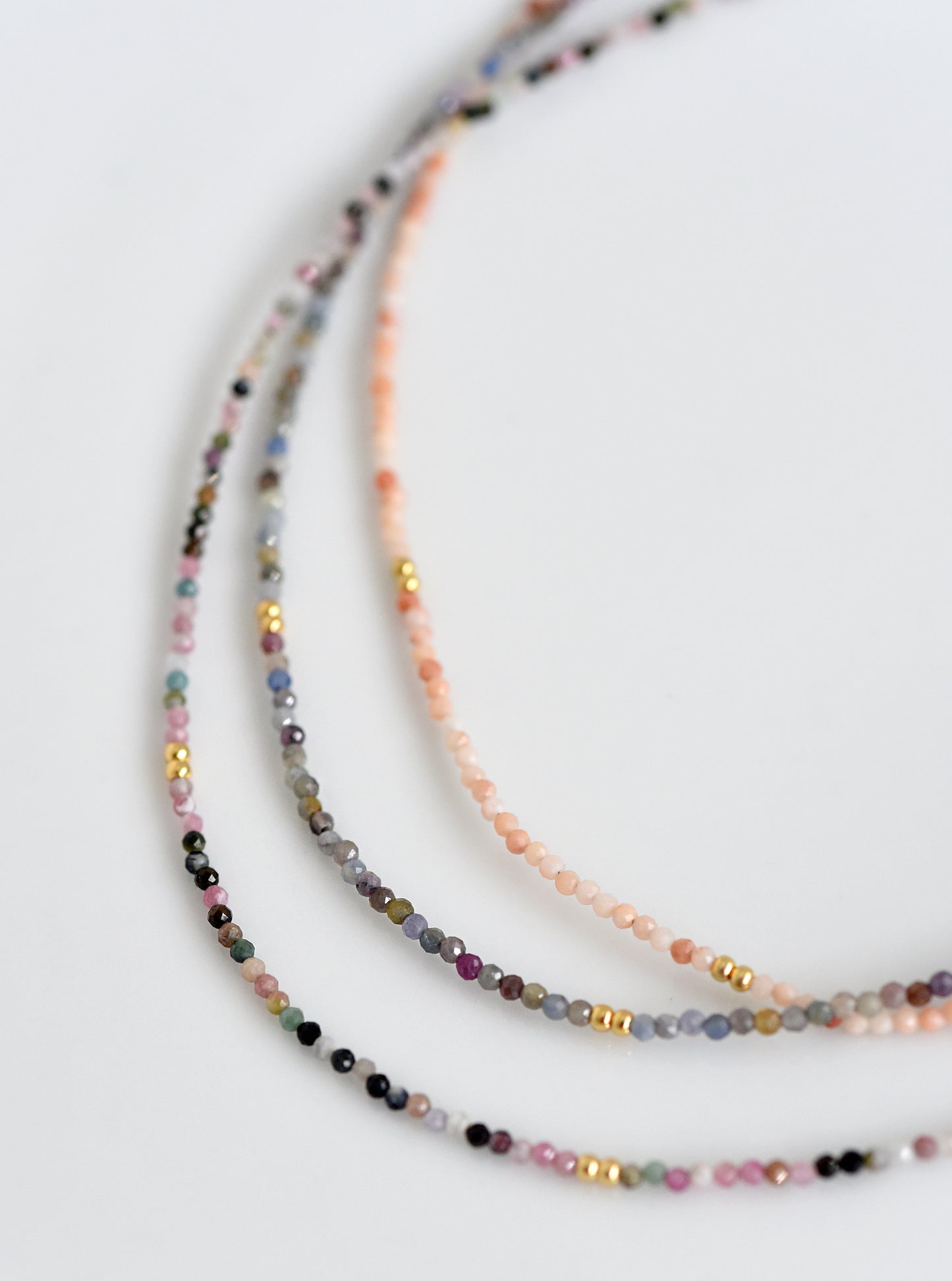 Wire Beaded Gemstones Neckalce