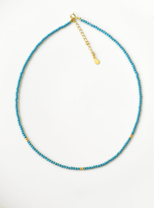 Wire Beaded Gemstones Neckalce