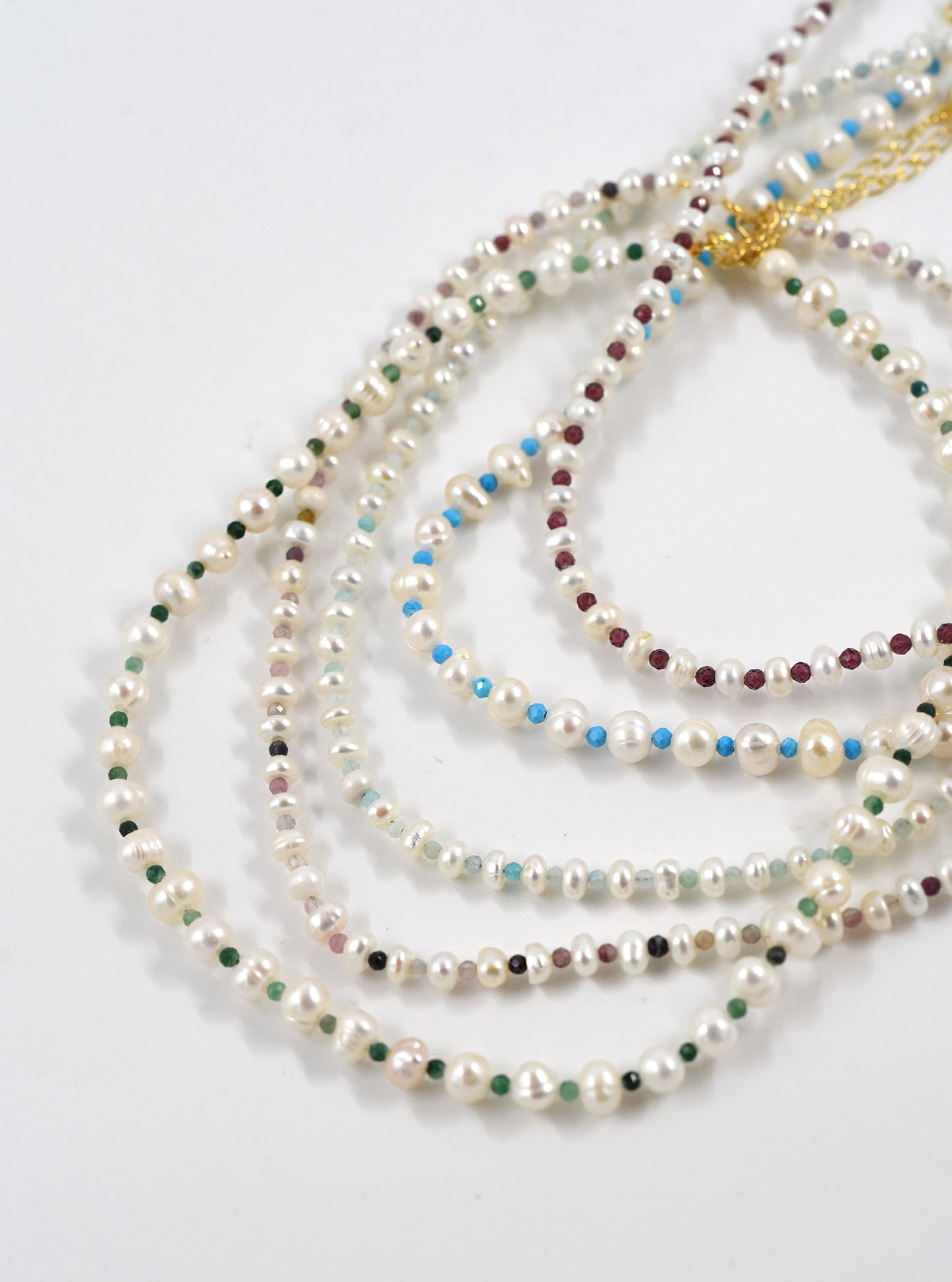 Pearl with Beaded Gemstones