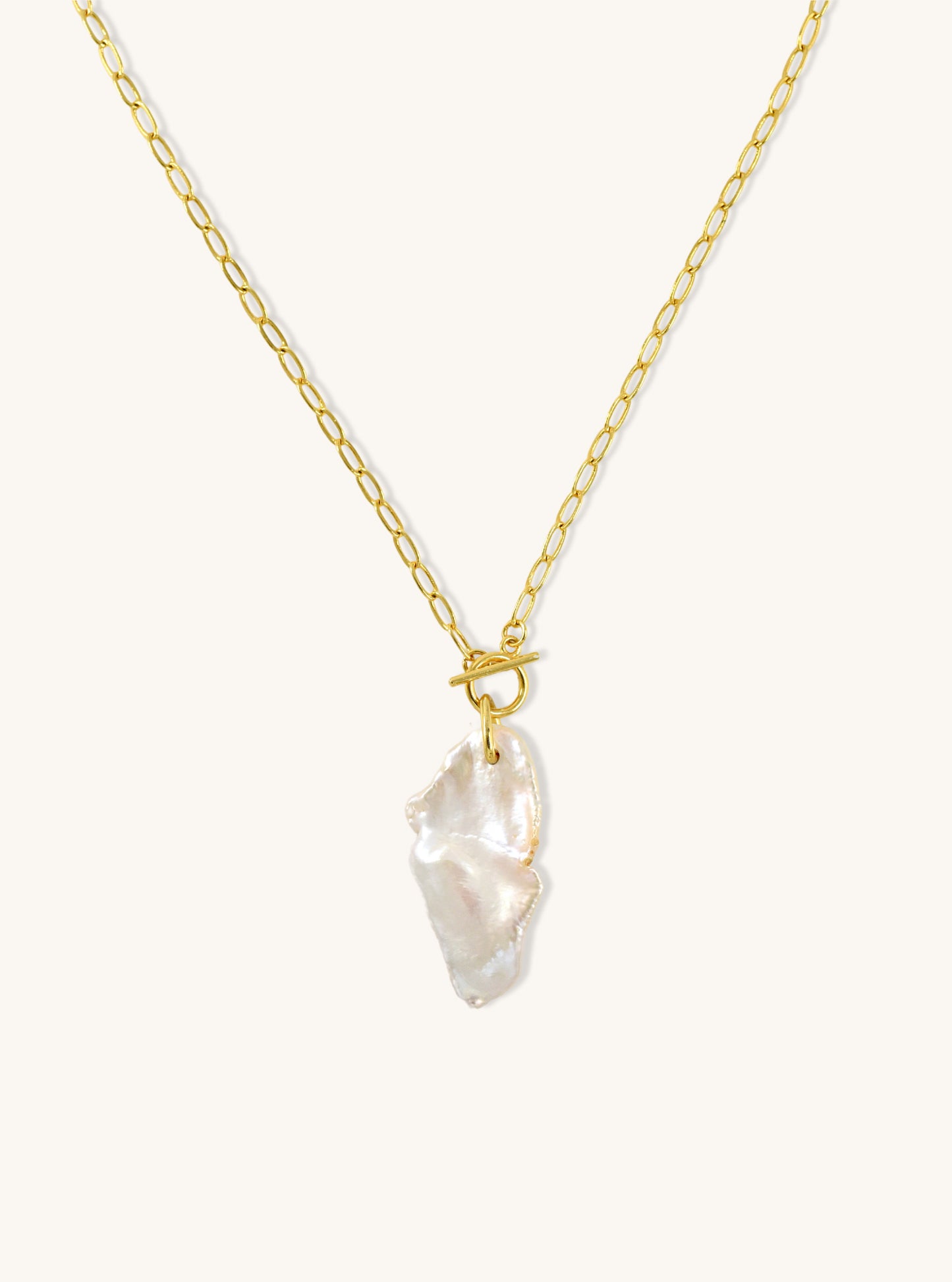 Gold Filled Freeform Baroque Pearl Necklace
