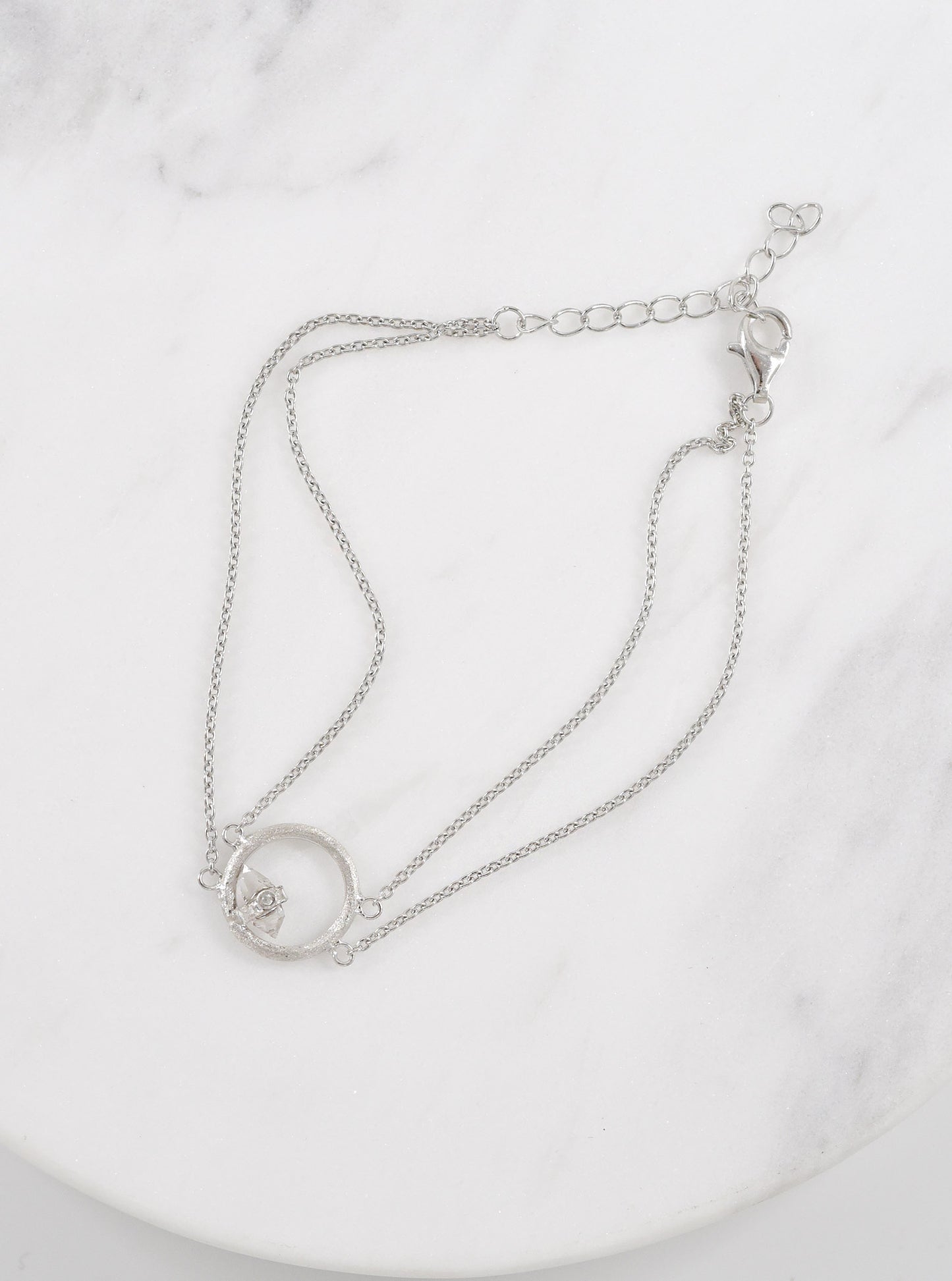 Herkimer Diamond Twiling Bracelect