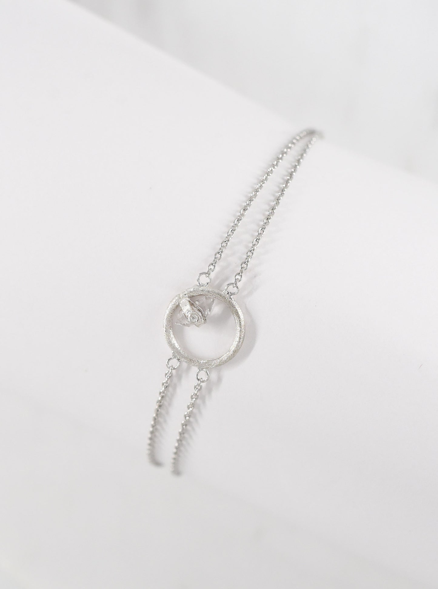 Herkimer Diamond Twiling Bracelect