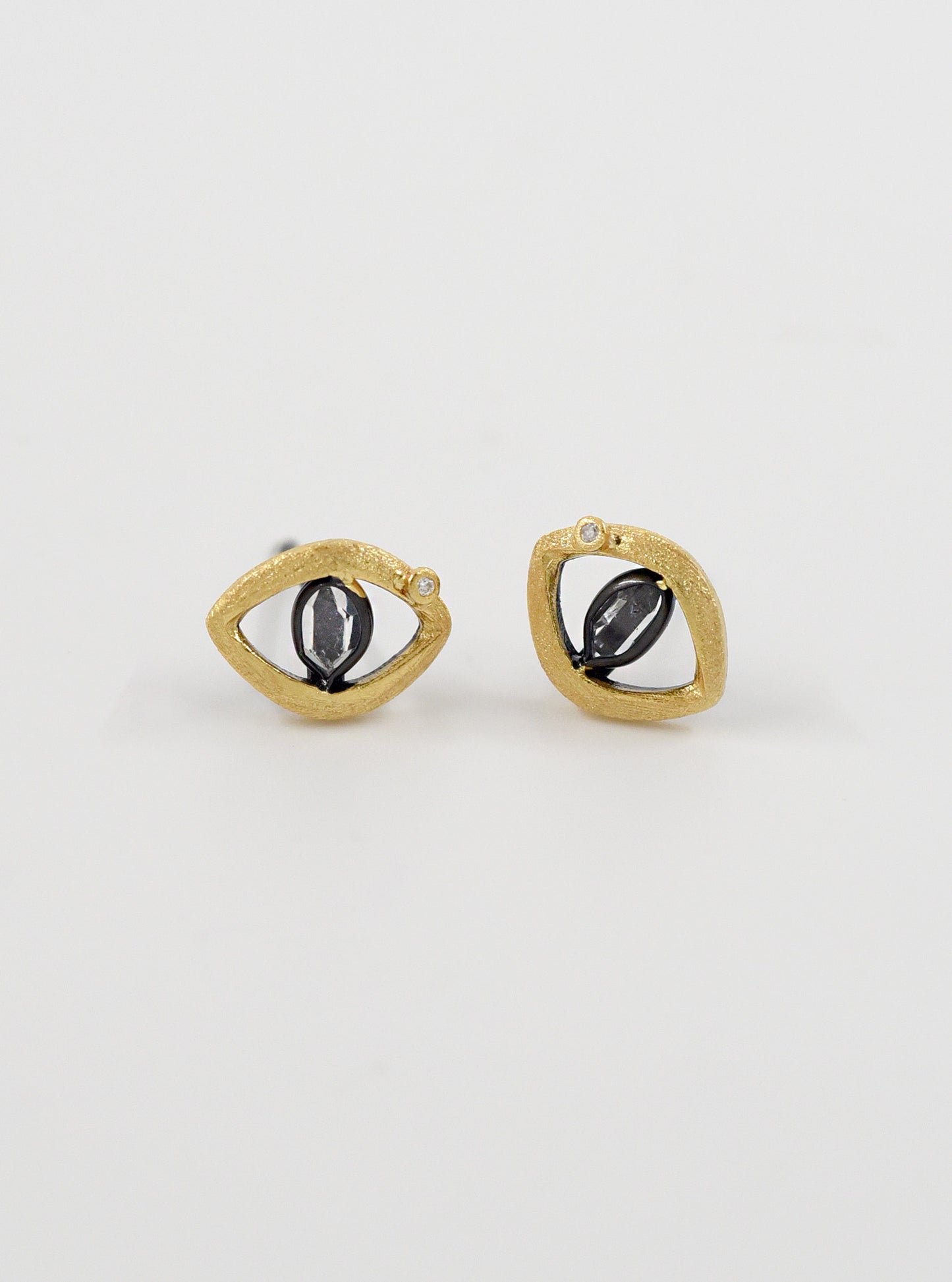 Herkimer Diamond Protective Eye Earring