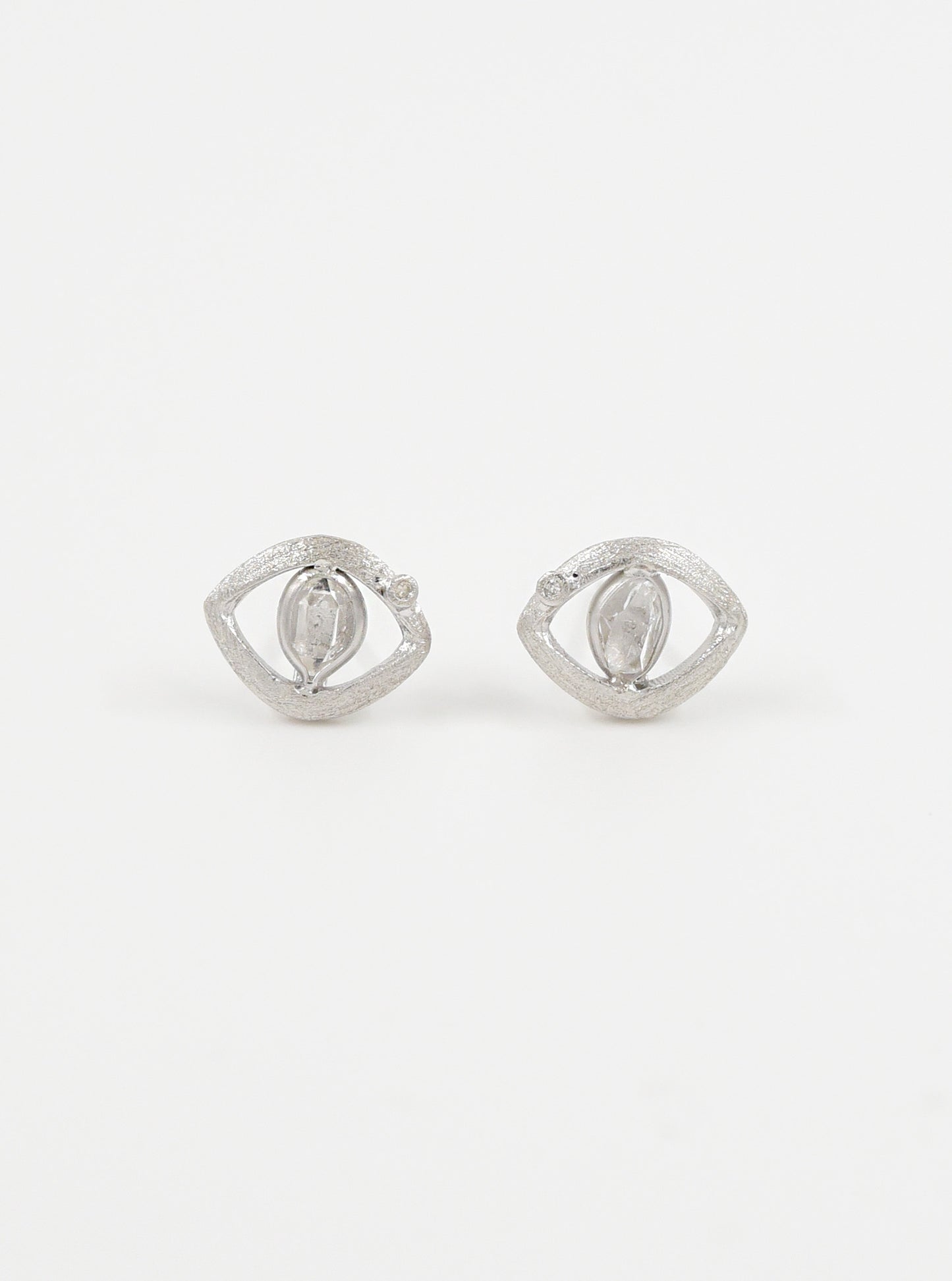 Herkimer Diamond Protective Eye Earring