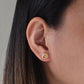 Mini Herkimer Quartz with Diamond Earrings