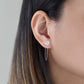 Mini Herkimer Diamond Drop Chain with Diamond Earrings