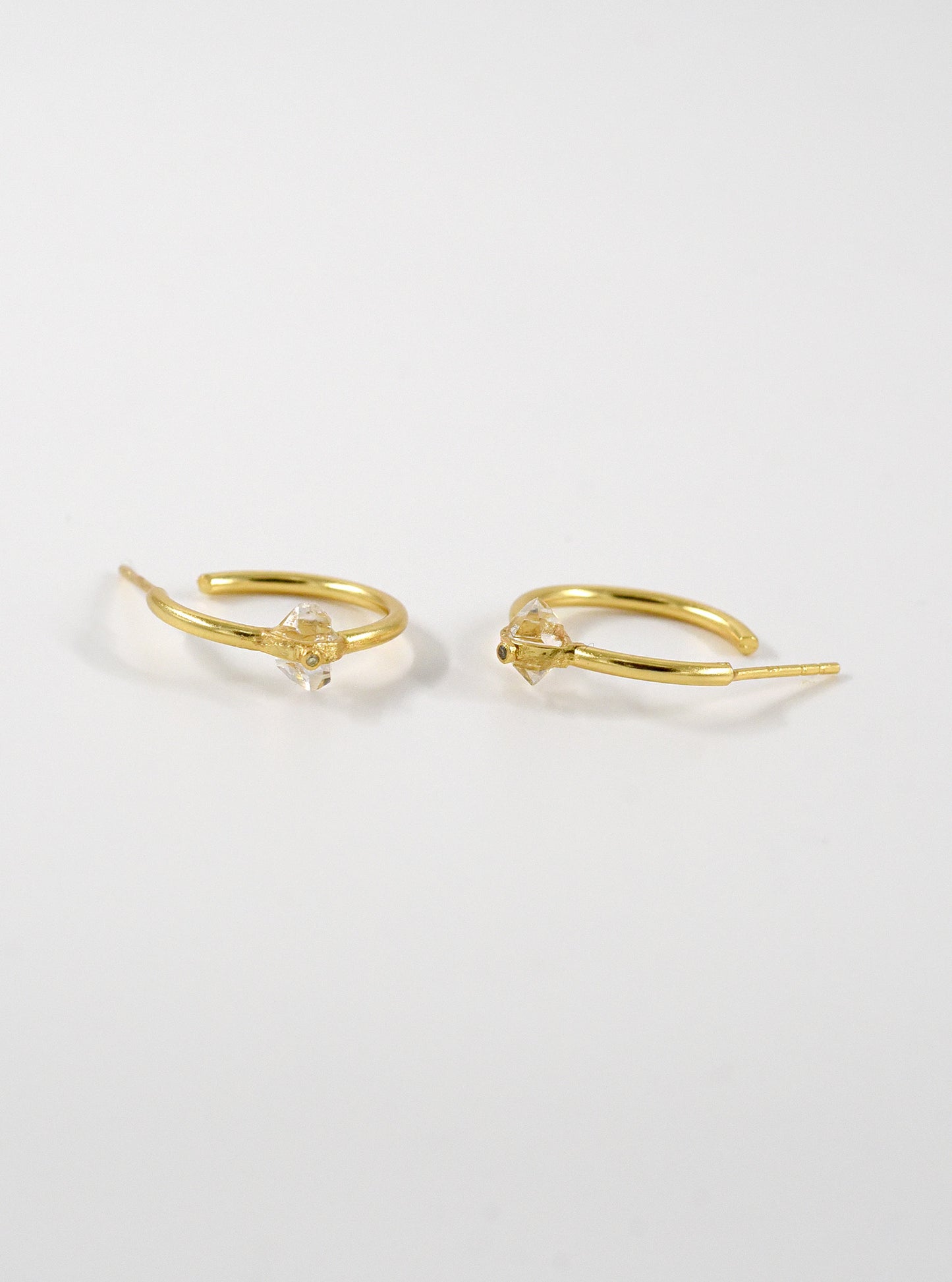 Herkimer Diamond Hoop Earring