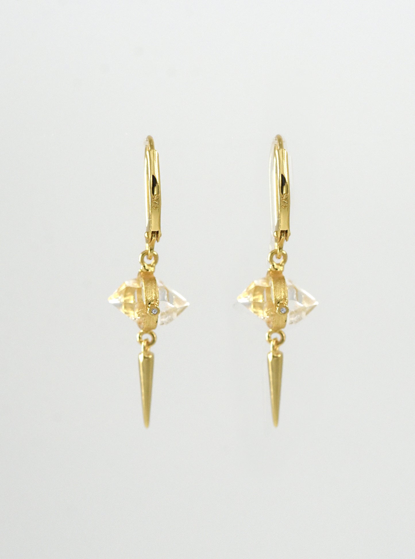 Sparking Herkimer Diamond Drop Earrings