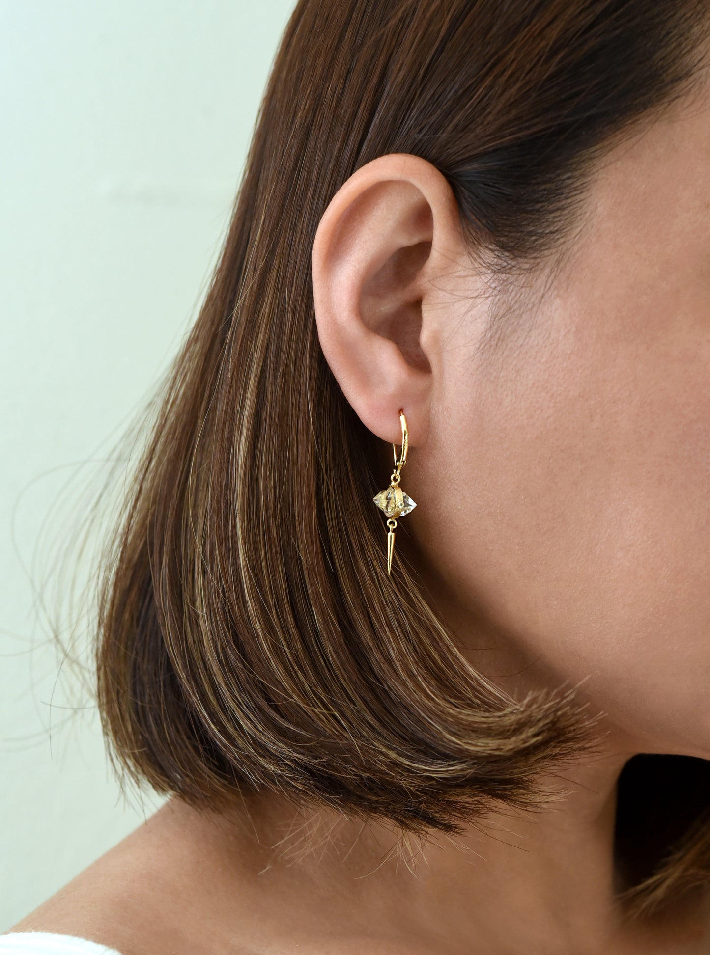 Sparking Herkimer Diamond Drop Earrings