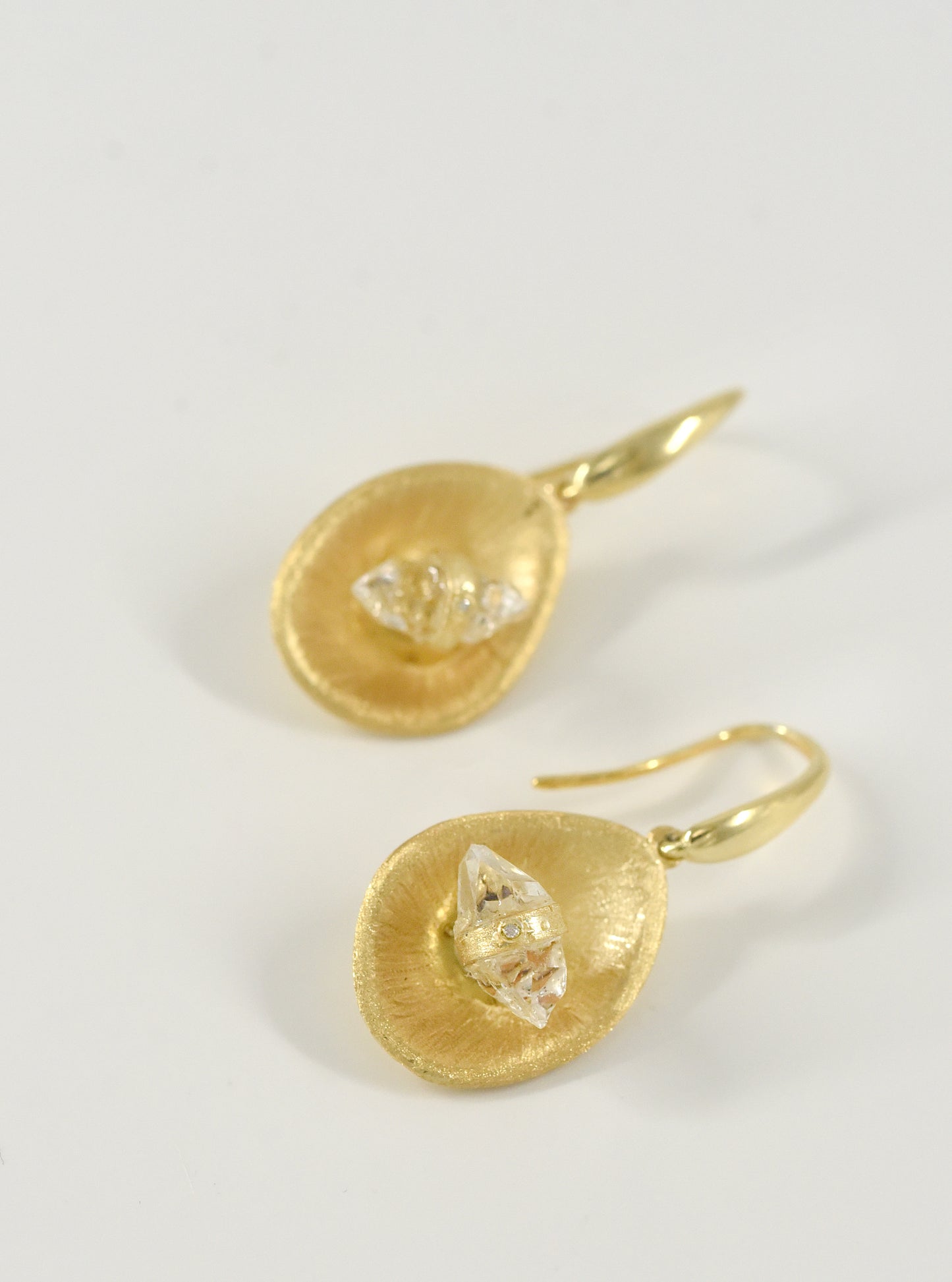 Aurora Spin Herkimer Diamond Earrings