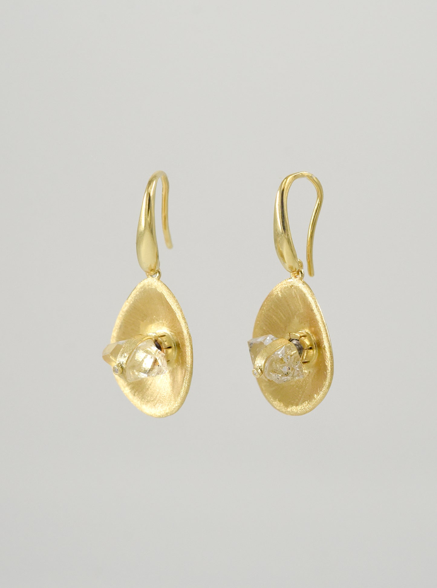 Aurora Spin Herkimer Diamond Earrings