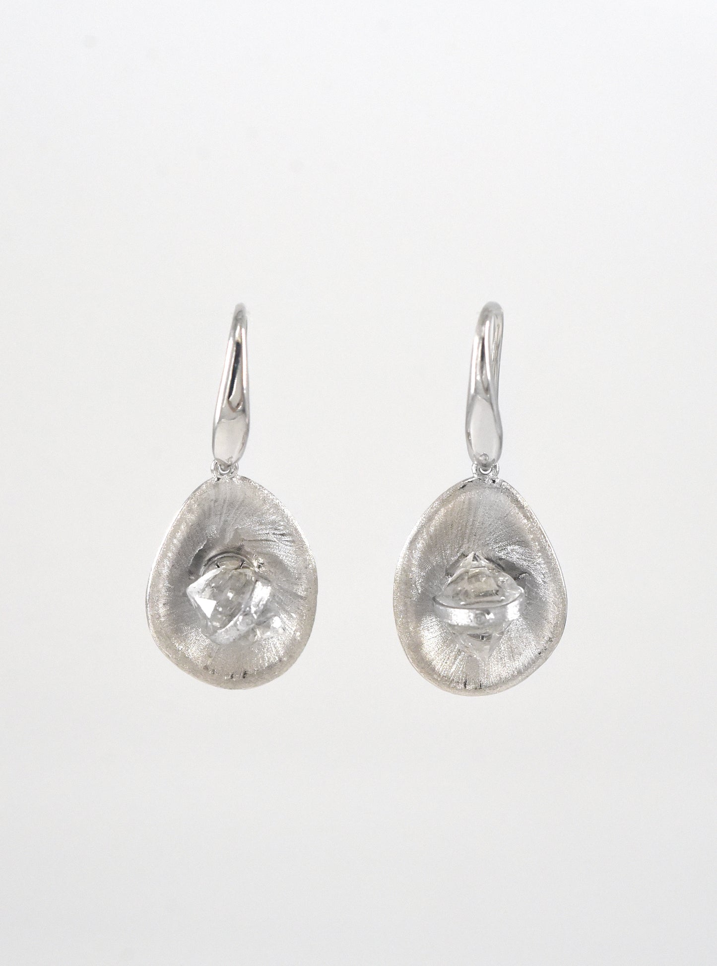 Aurora Spin Herkimer Diamond Earrings