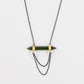 Tourmaline Bar Drop Chain with Dimond Necklace