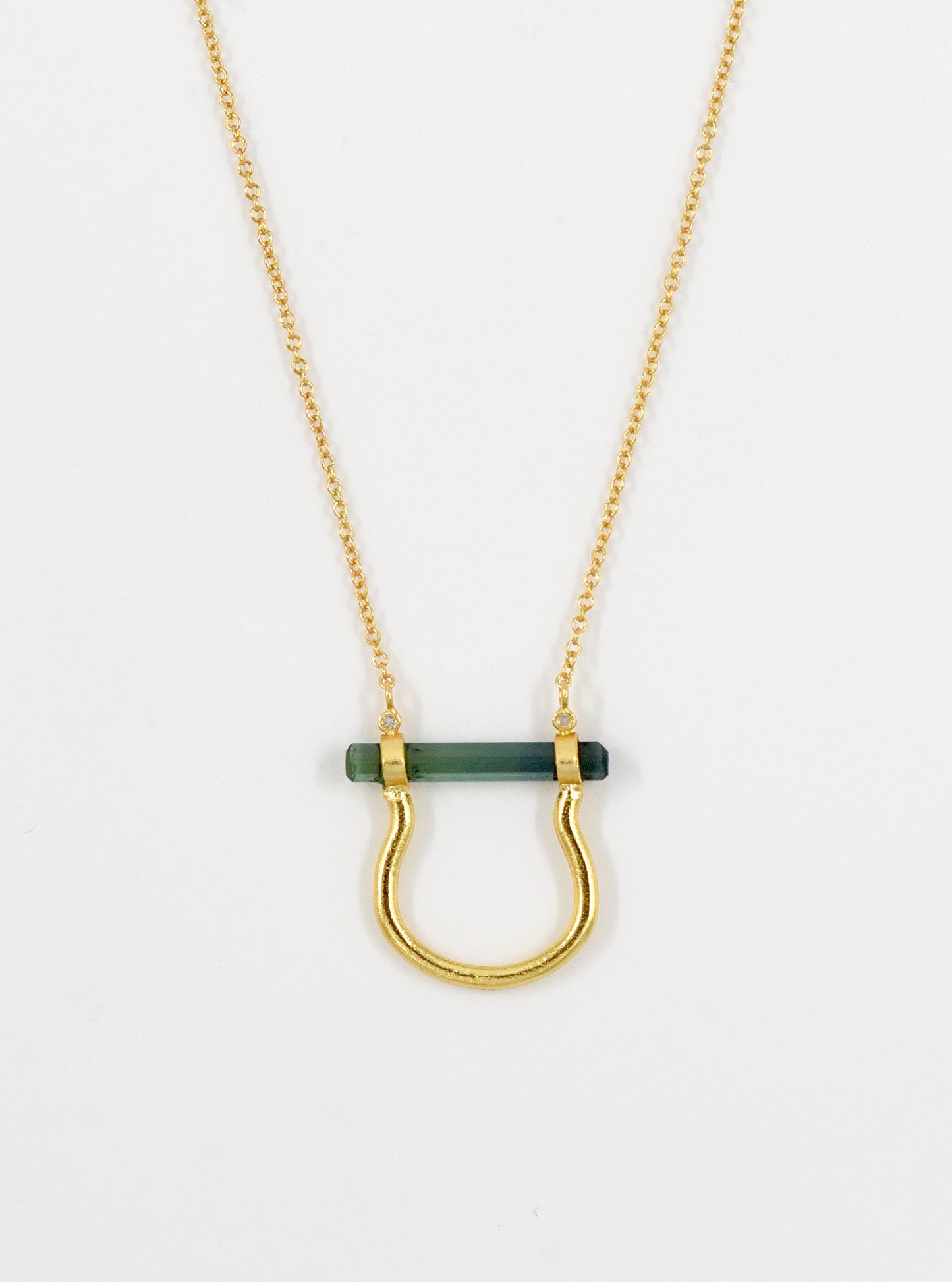Tourmaline with Diamond Necklace