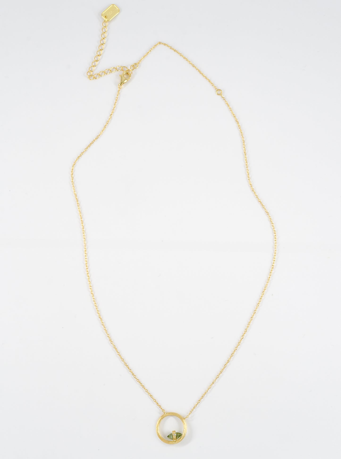Eclipse Tourmaline Halo Necklace with Diamond