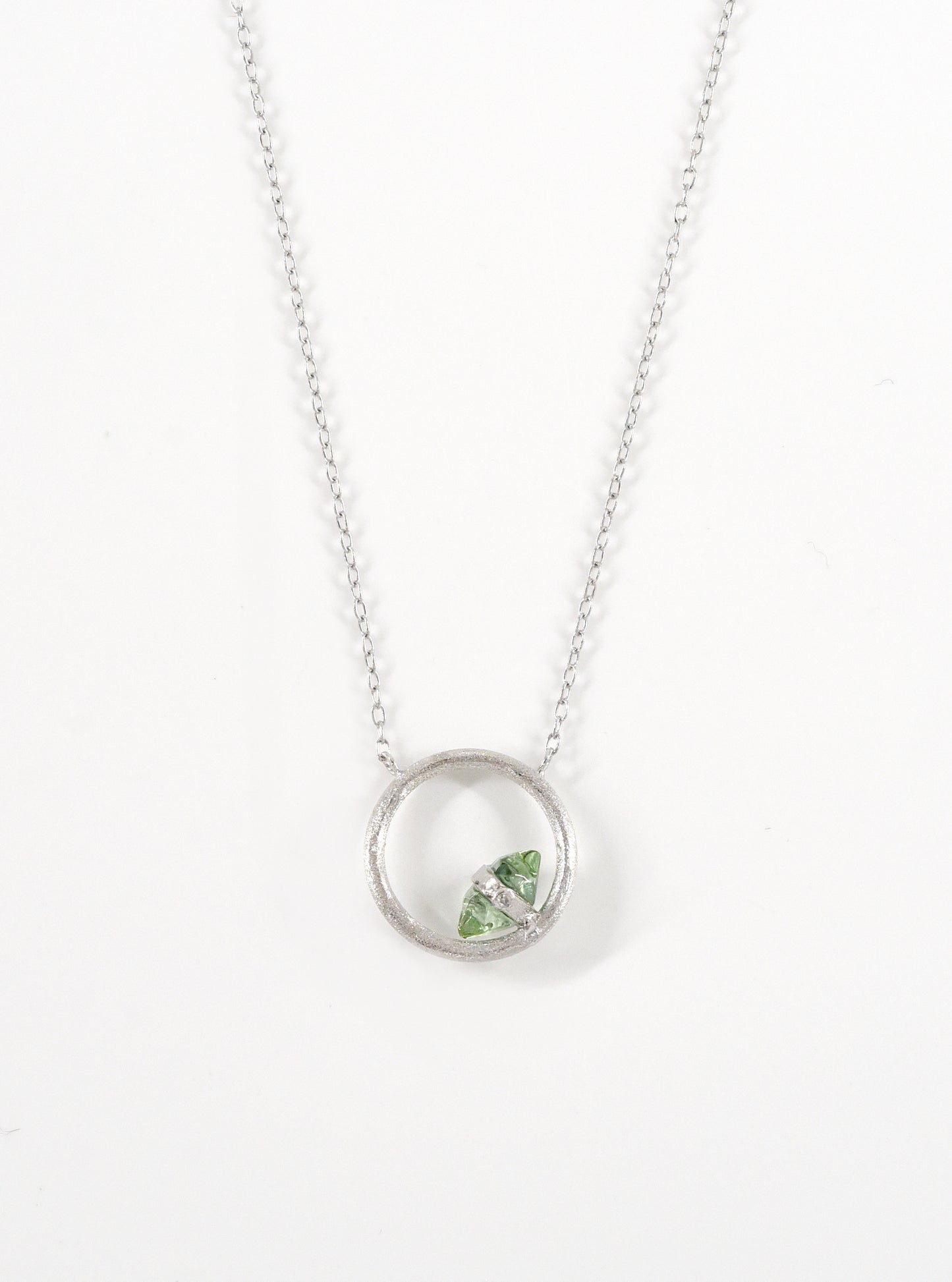Eclipse Tourmaline Halo Necklace with Diamond