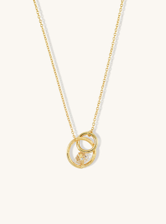 Infinite Loop Herkimer Necklace with Diamond