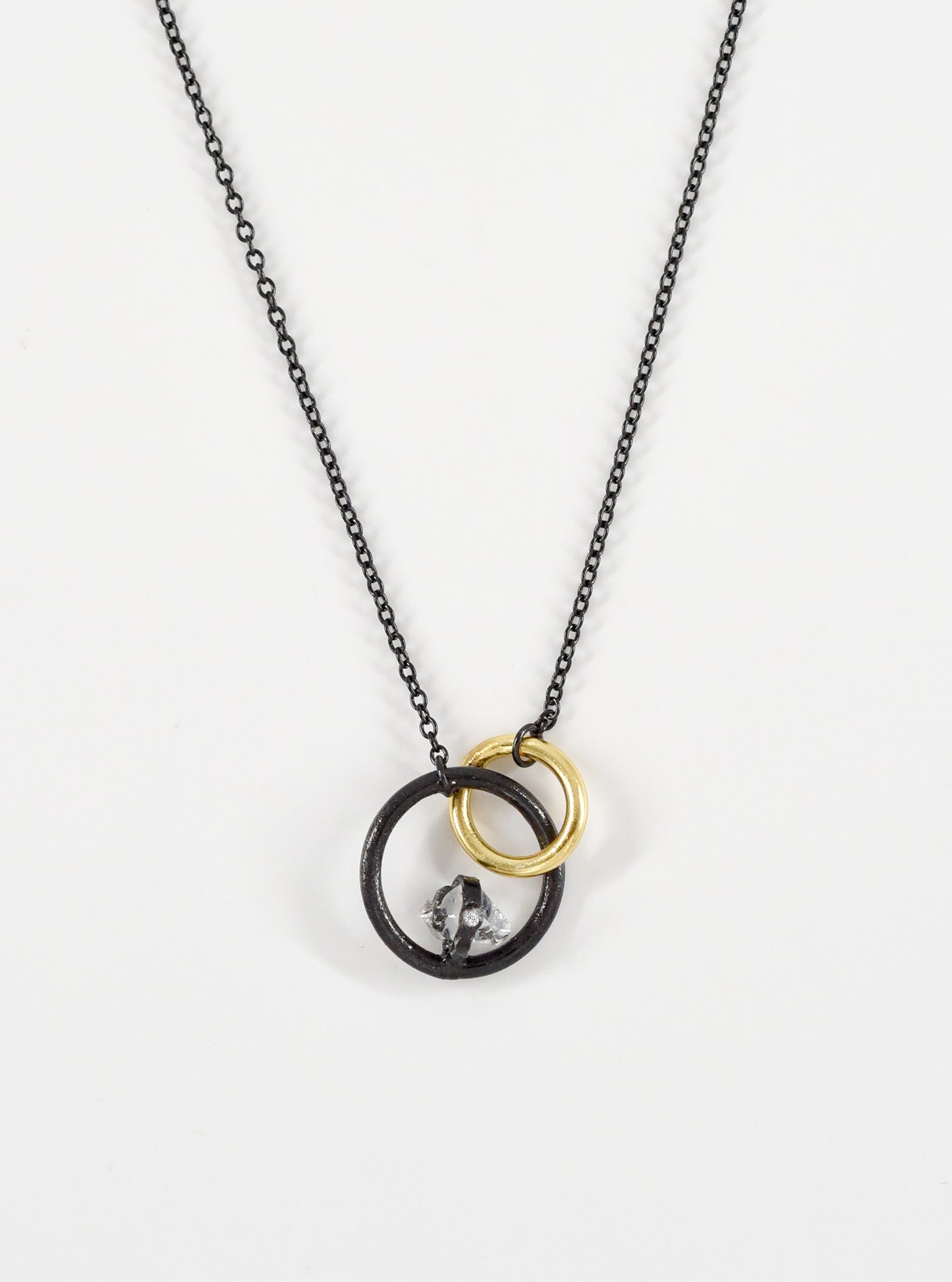 Infinite Loop Herkimer Necklace with Diamond