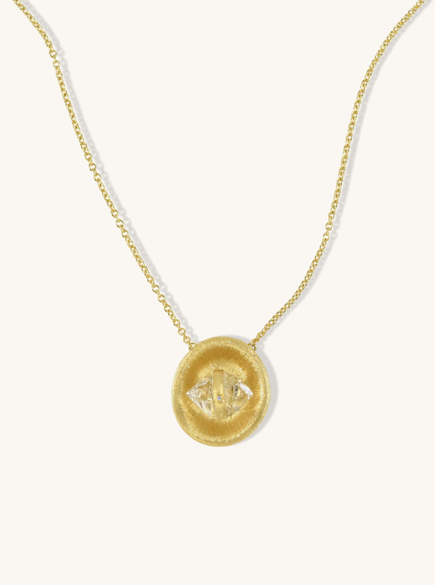 Aurora Spin Herkimer with Diamond Necklace