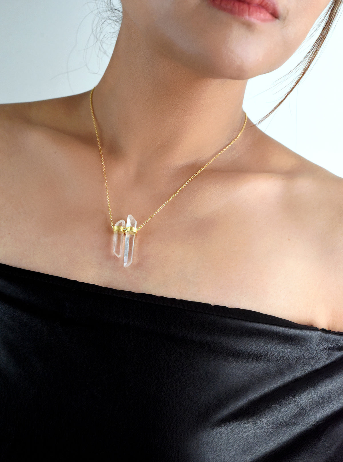 Double Himalayan Quartz Necklace