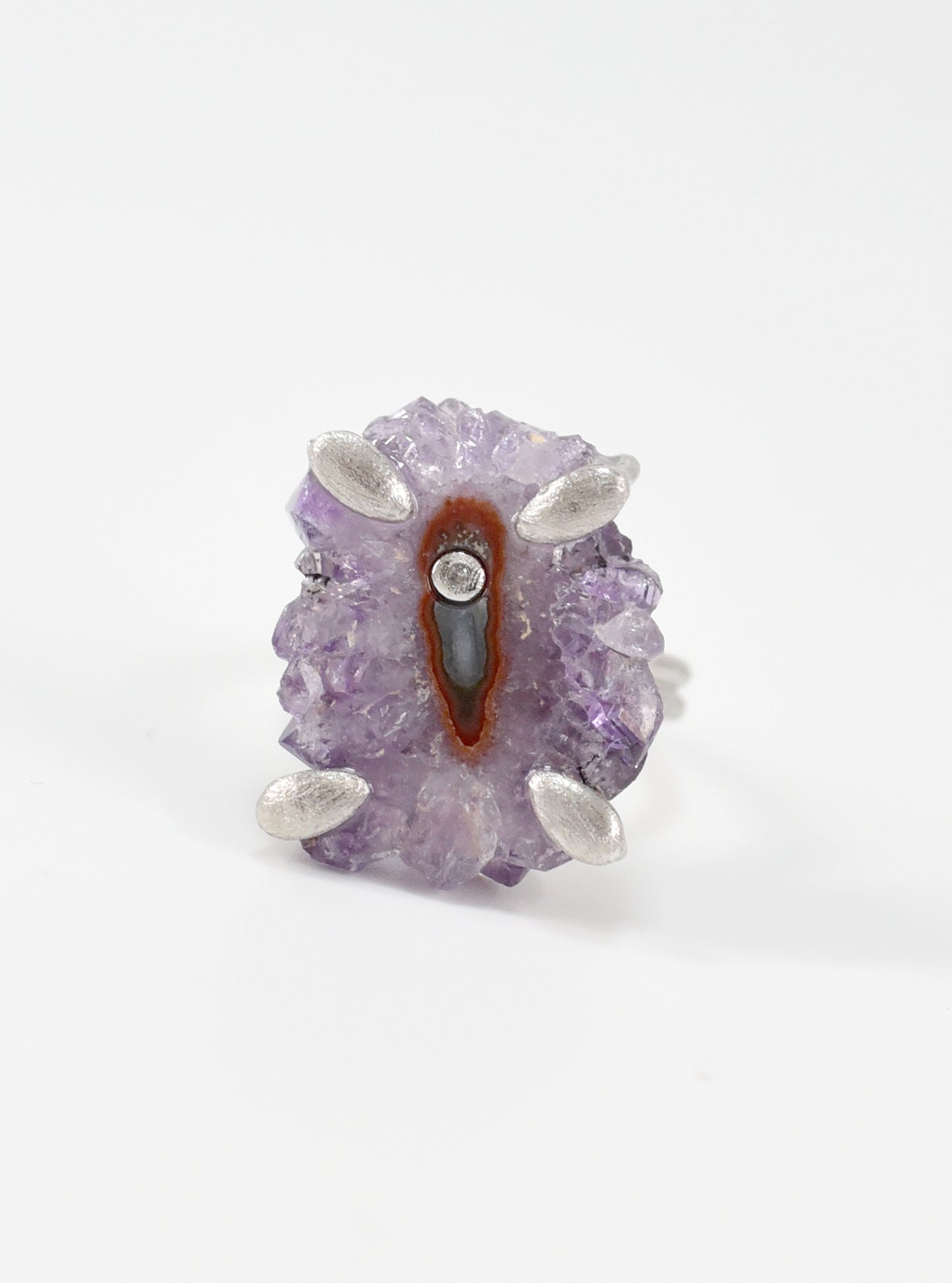 Amethyst Stalactite Flower Ring