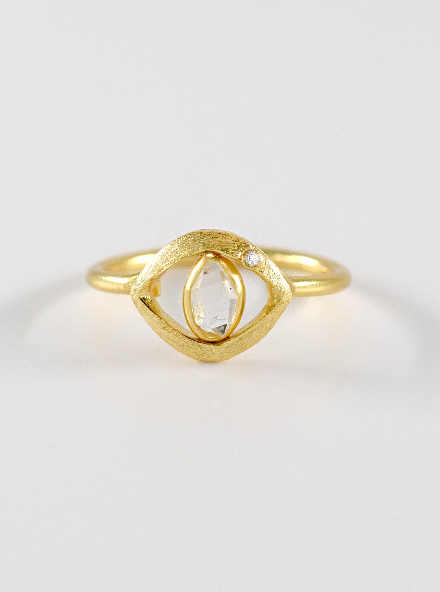 Herkimer Diamond Protective Eye Ring