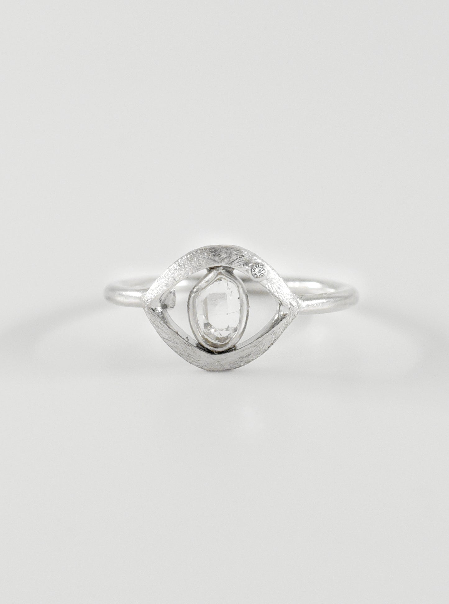 Herkimer Diamond Protective Eye Ring
