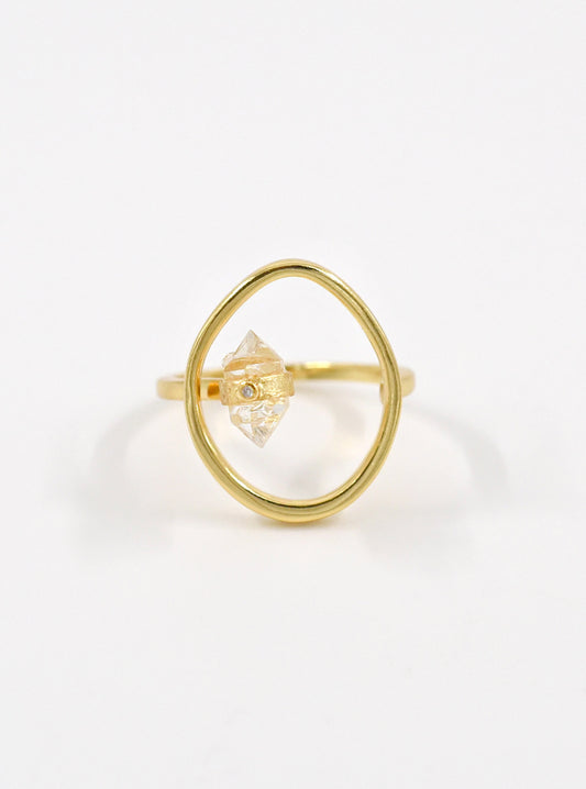 FlexiGlam Herkimer Diamond Ring