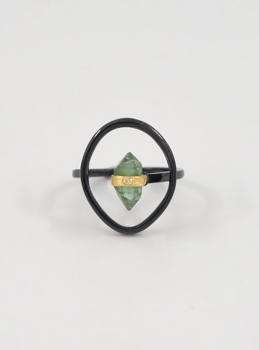 FlexiGlam Tourmaline With Diamond Ring