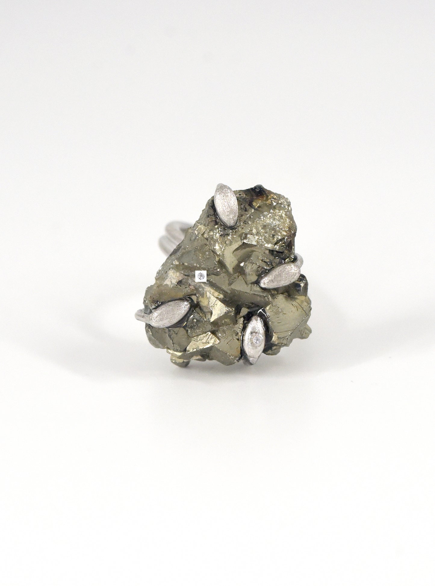 Nature Pyrite Specimen Edgy Ring