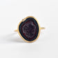 18K Solid Gold Geode Ring with Diamond