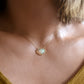 18k Gold and Diamond Opal Necklace