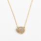 18K Solid Gold Natural Salt And Pepper Diamond Necklace