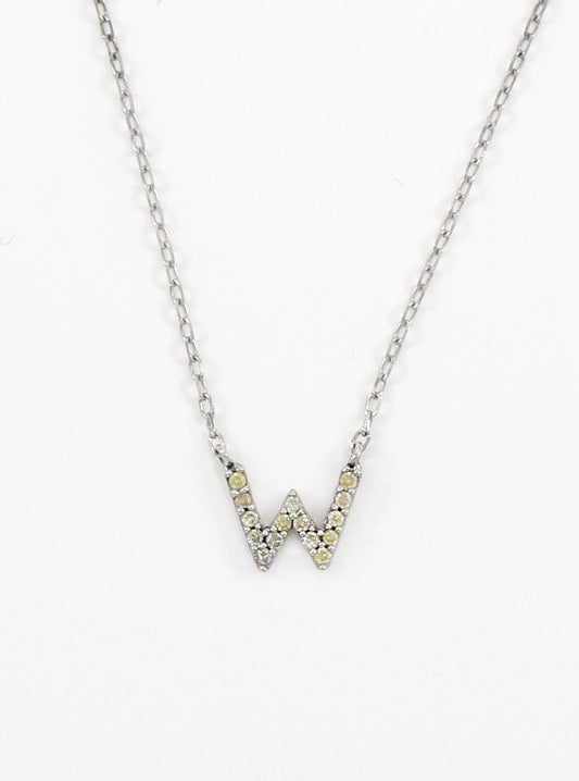 18k Gold Initial with Diamond Necklace