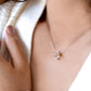 18k Solid Gold Herkimer Diamond Necklace