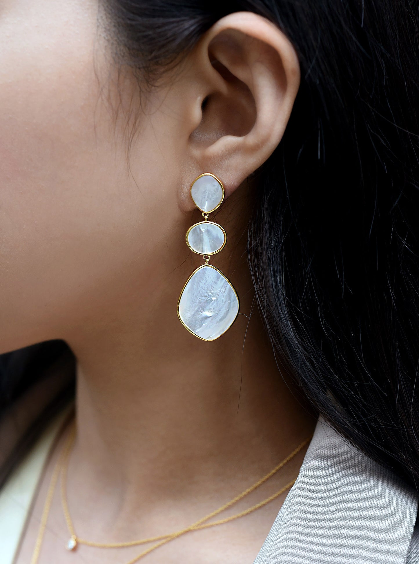 Triple Kite Mop Earrings