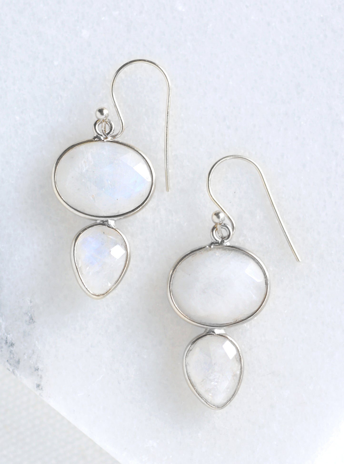 Oval and Teardrop Earrings